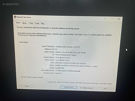 İkinci El ve Sıfır Alışveriş / Bilgisayar / Masaüstü / Modeller / Toplama