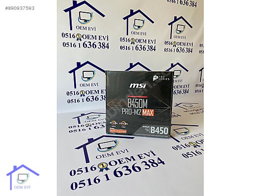 Oem Evi Bilisimden Msi B450m Pro M2 Max Amd B450 Soket Am4 Dd At Sahibinden Com