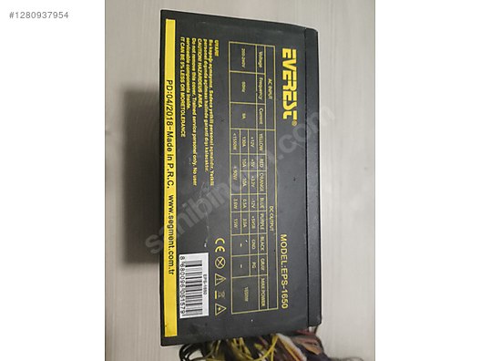 Everest 1650 watt Psu - Güç Kaynağı ve Tüm Masaüstü Bilgisayar Parçaları sahibinden.com'da