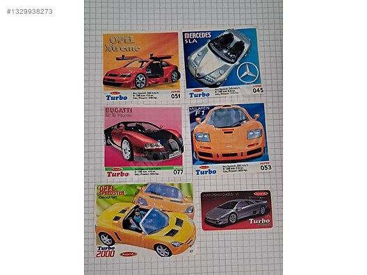 Kent Turbo sakız araba paketleri - Joytoy araba kartları 90'lar on