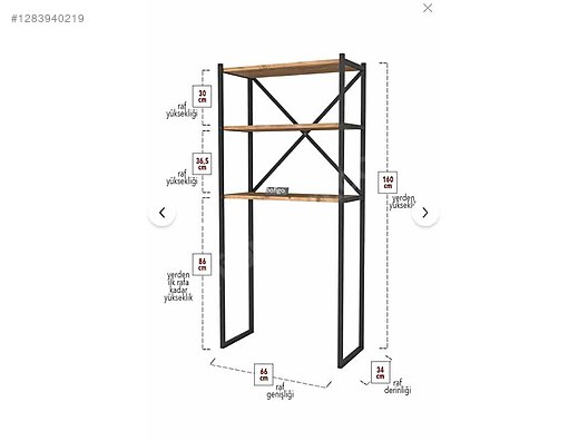 Çamaşır Makinası Üstü Metal Banyo Rafı - Raf ve Yapı Malzemeleri sahibinden.com'da