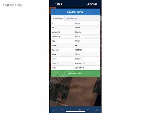 GÖDENE SATILIK BAHÇE #1286941783