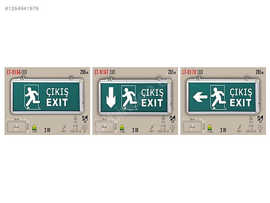cata ct-9166 Exit acil çıkış levhası ışıklı çıkış tabelası on