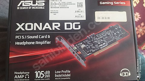 Kullanılmamış Asus Xonar DG 5.1 ses kartı