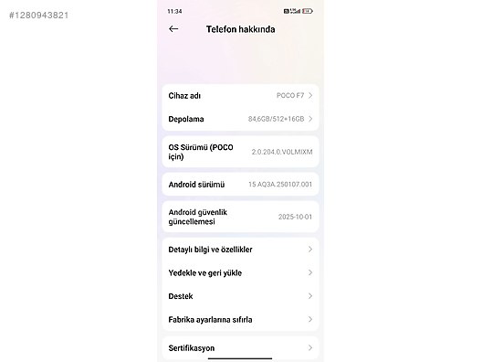 İkinci El ve Sıfır Alışveriş / Cep Telefonu & Aksesuar / Cep Telefonu / Xiaomi / Poco F7