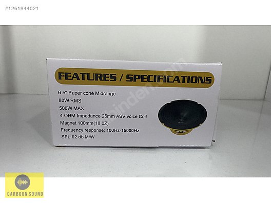 Hoparlör / Midrange / EDİSON 16 XS65 Profesyonel 16 Cm Midrange