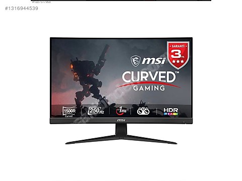 MSI G27C4X 27'' 250Hz 1MS(MPRT) Curved FreeSync Oyuncu Monitörü