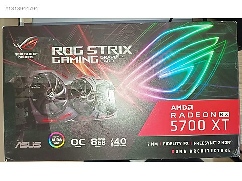 [中古] ROG-STRIX-RX5700XT-O8G-GAMING [8GB] Asus ROG Strix Radeon RX 5700 XT OC 8Gb Gaming Ekran Kartı