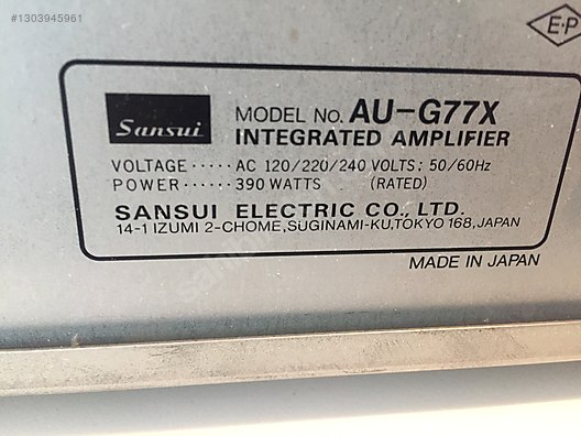 Sansui Entegre Amfi - SANSUI AU G77X AMFİLİKATÖR - 1303945961