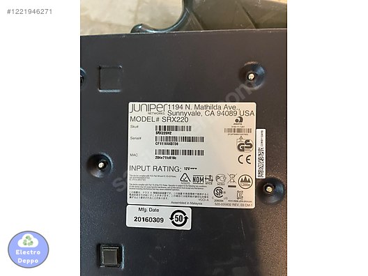 Juniper SRX 220-8 Port Services Gateway Security Switch-Router - Router ilanları uygun fiyatlarıyla sahibinden.com'da