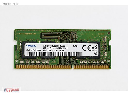 Samsung 8GB DDR4 3200MHz Laptop RAM Sıfır, 20 adet mevcut on