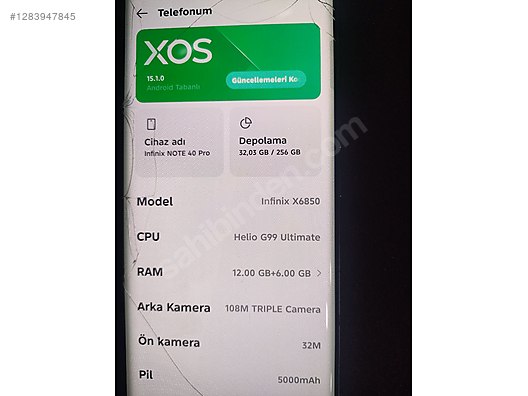 İkinci El ve Sıfır Alışveriş / Cep Telefonu & Aksesuar / Cep Telefonu / Infinix / Note 40 Pro