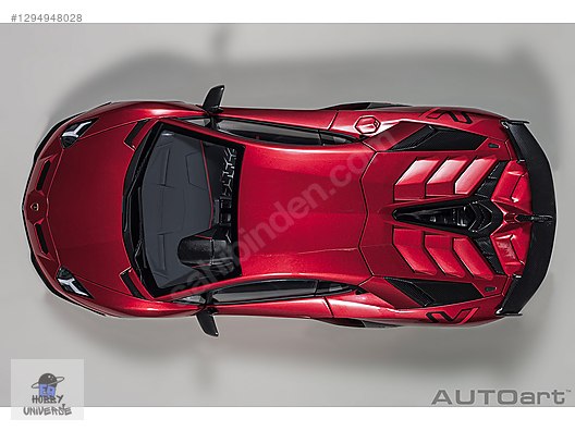 1:18 Autoart Lamborghini Aventador SVJ (Rosso Efesto) on
