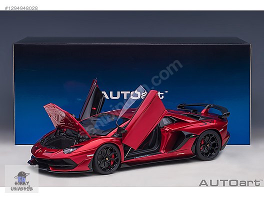 1:18 Autoart Lamborghini Aventador SVJ (Rosso Efesto) on