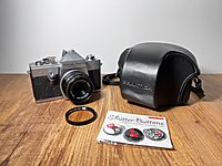 Praktica L2 - Domiplan 50mm F2.8 Lens + Orijinal Deri Çanta