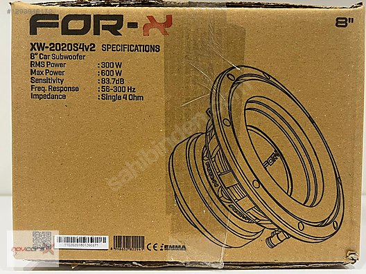 Hoparlör / Subwoofer / FOR-X XW-2020S4V2 600 WAT 300 RMS 20 CM BAS
