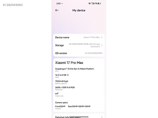 Used & Brand New Items / Cell Phones & Accessories / Cell Phones / Xiaomi / 17 Pro Max