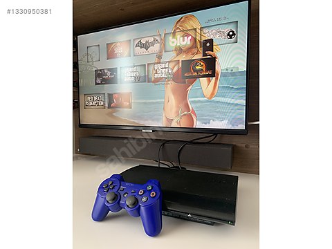 PS3 Super Slim 160 GB - 4.86HEN'li / Oyun Yüklü + 1 mavi kol on