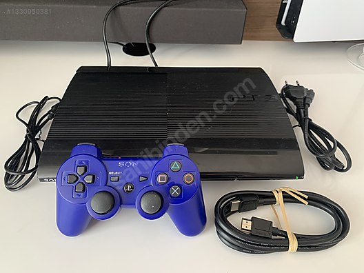 PS3 Super Slim 160 GB - 4.86HEN'li / Oyun Yüklü + 1 mavi kol on
