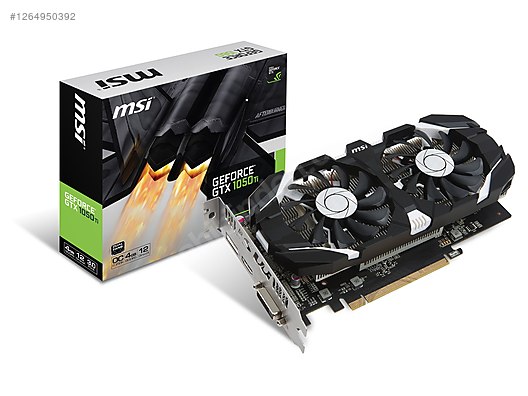 MSI GTX 1050 TI 4GT OC 4GB 128 bit GDDR5 ( 50 ) Adet sahibinden