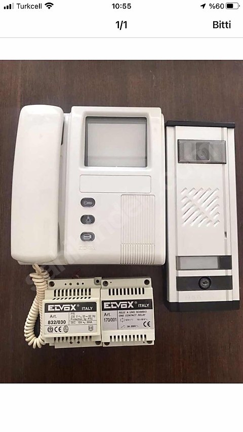 Elvox s/b görüntülü diafon tek dairelik