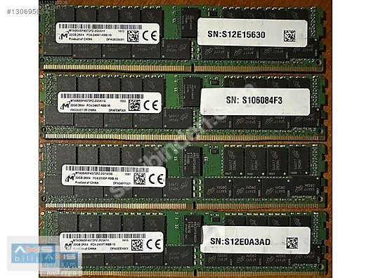 Samsung 32GB DDR4 2666V-RB2-12-DB1 M393A4K40CB2-CTD7Y sahibinden