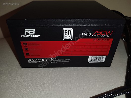 POWERBOOST FURY BST-ATX750WEU 750W 80+ POWER SUPPLY KUTU FATURA - Güç Kaynağı ve Tüm Masaüstü Bilgisayar Parçaları sahibinden.com'da