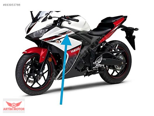 appearance yamaha yzf r25 2016 kirmizi beyaz sol ust arka sticker at sahibinden com 883953766