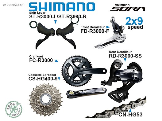 Shimano SORA R3000 grup set sahibinden.comda - 1292954418