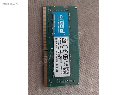 Crucial 8GB DDR4-3200 Mhz SODIMM CL22 RAM on sahibinden.com