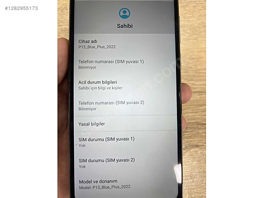 İkinci El ve Sıfır Alışveriş / Cep Telefonu & Aksesuar / Cep Telefonu / Reeder / P13 Blue Plus 2022
