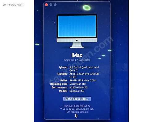 iMacPC一式 Apple / Çiziksiz iMac 27