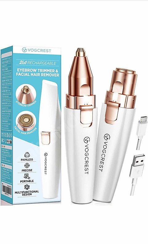 Kadınlar için şarj edilebilir kaş düzeltici ve bikini düzeltici