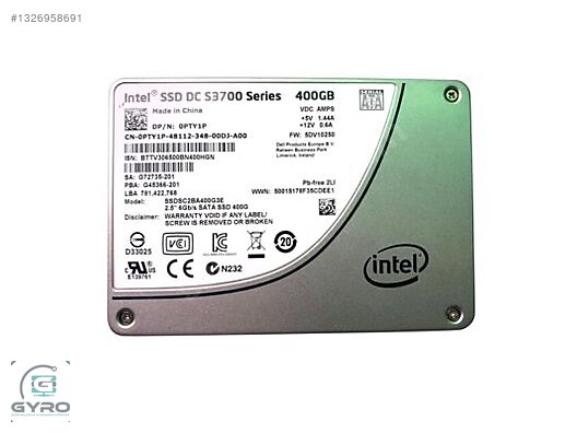 Intel SSD DC S3700 400GB SATA SSD SSDSC2BA400G3 2.5
