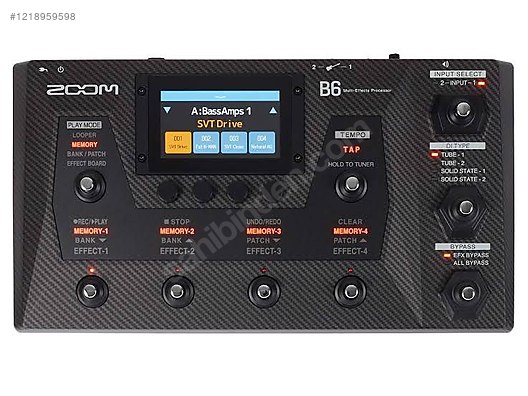 Zoom B6 Bas Gitar Multi Effect Processor - Efekt Pedalı ve