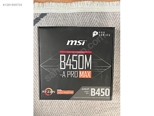 MSİ B450M A PRO MAX - Anakart ve Tüm Masaüstü Bilgisayar Parçaları sahibinden.com'da