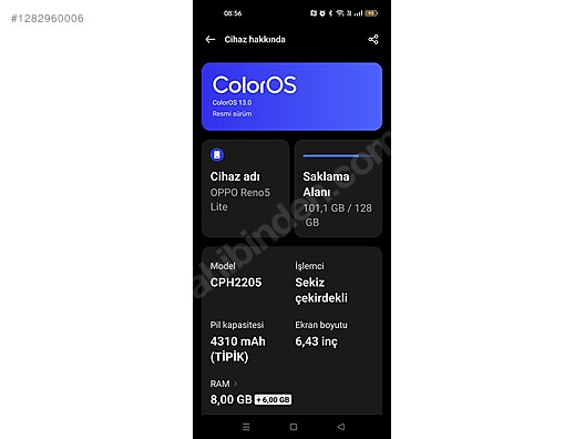 İkinci El ve Sıfır Alışveriş / Cep Telefonu & Aksesuar / Cep Telefonu / Oppo / Reno5 Lite