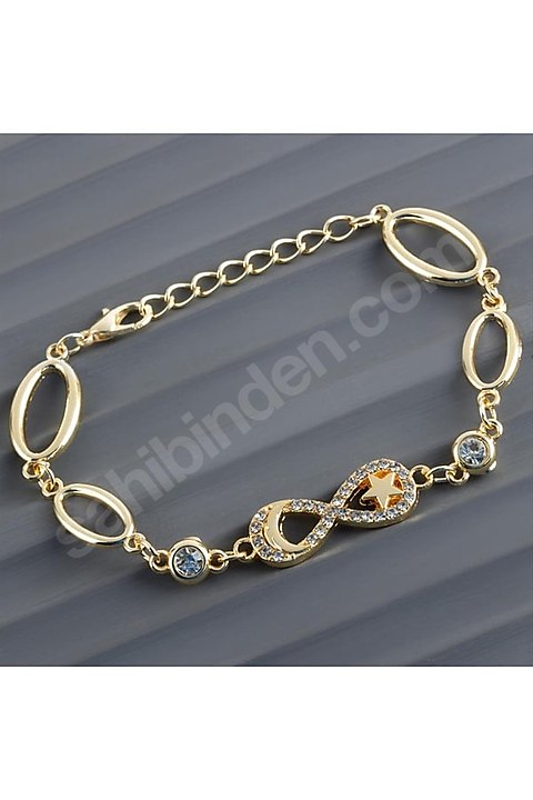 Ay Yıldız Taşlı Trend Bileklik