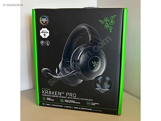 Razer Kraken V3 Pro Wireless (kutusu faturası mevcut) sahibinden