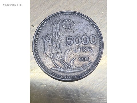 Cumhuriyet Dönemi / 5000 Lira Eski Para sahibinden.comda - 1307963116