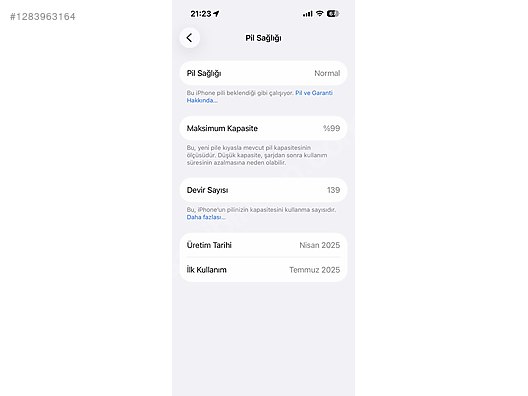 İkinci El 128 GB Apple iPhone 15 iOS Cep Telefonu