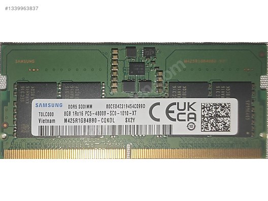 8GB DDR5 4800MHZ SODİMM SAMSUNG sahibinden.comda - 1339963837