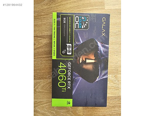GALAX GeForce RTX 4060 Ti 1-Click OC 8GB GDDR6 Sıfır Ayarında - Galax Ekran Kartı İlanları sahibinden.com'da