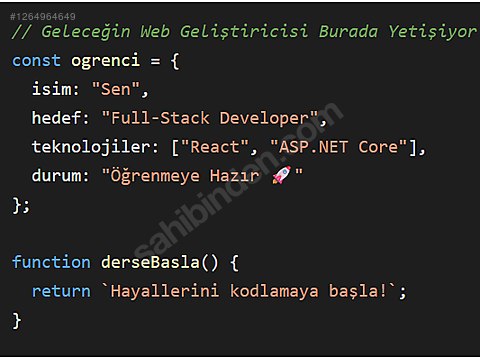Web Geliştirme Özel Dersi sahibinden.comda - 1264964649