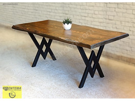 Dogal Agac Masif Kutuk Yemek Masasi Metal Ayak 60cm X 110cm Ozel Yapim Masa Fiyatlari Ve Yemek Odasi Mobilyalari Sahibinden Com Da 810965050