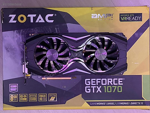 Gtx 1070 zotac hot sale amp edition