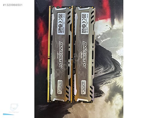 Crucial 16GB (2x8GB) Ballistix Sport LT Gray DDR4 3000MHz CL15