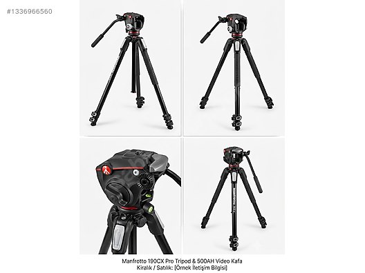 Manfrotto MVH500AH Kafa + 190X Tripod + Kayış 11500 TL sahibinden