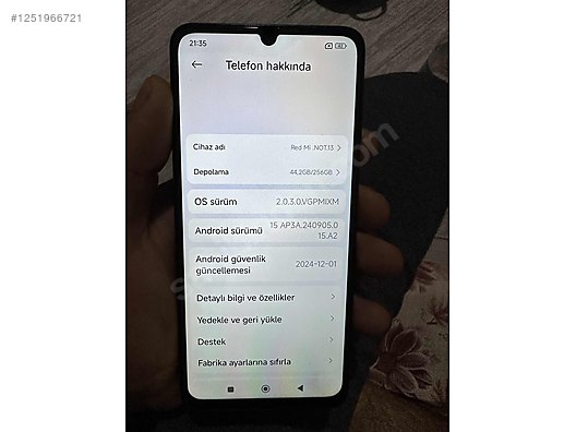 İkinci El ve Sıfır Alışveriş / Cep Telefonu & Aksesuar / Cep Telefonu / Xiaomi / Redmi Note 13