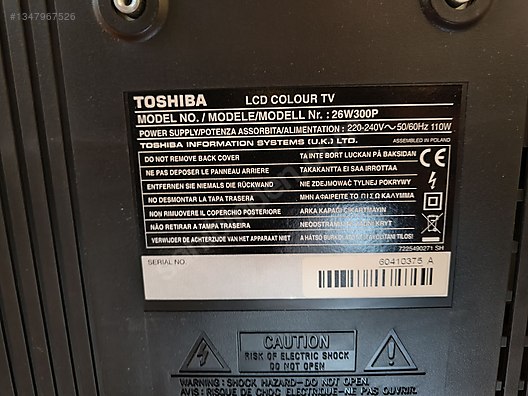 Toshiba 26 inc 66 cm LCD TV - İkinci El Toshiba LED & LCD TV İlanları ...